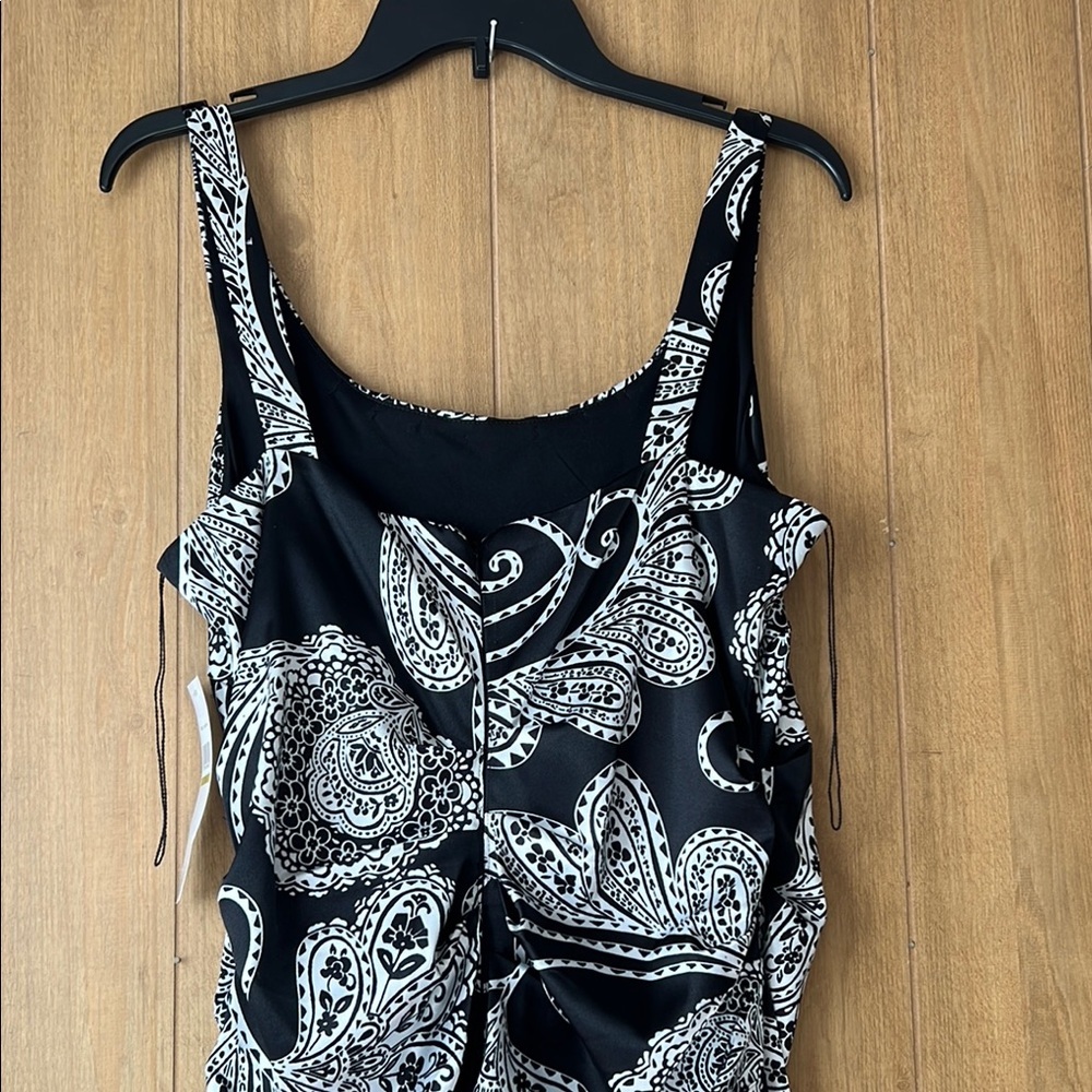 London Times Black and White Paisley Dress - Picture 5 of 12